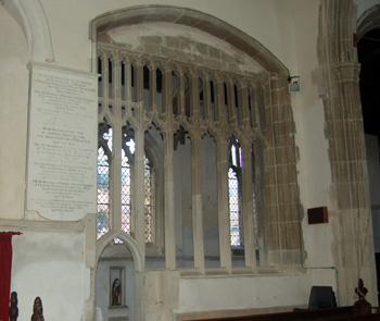 The screen between the Lady Chapel and the chancel August 2009